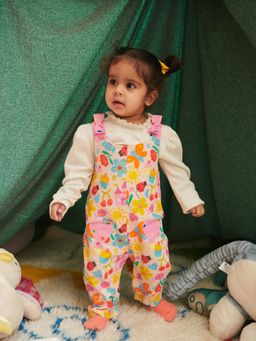 Somersault - Flower Party Dungaree with T-Shirt (Set of 2)