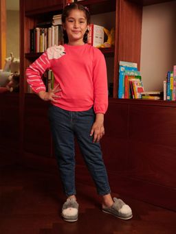 Somersault - Kitty Sweatshirt and Fleeced Denim Jeans (Set of 2)