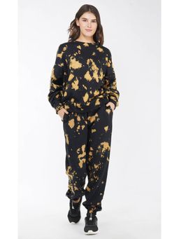 The Clothing Factory - Black-Mustard Tie & Dye Over-Sized Sweatshirt