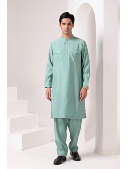 Barara Ethnic - Green Ethnic Serenity Kurta with Pyjama (Set of 2)