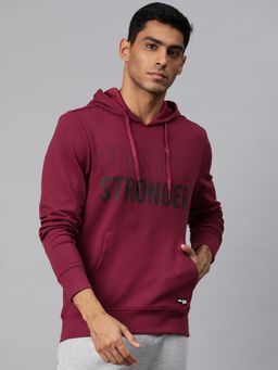 Alcis - Men Printed Aero Flex Hooded Sweatshirt