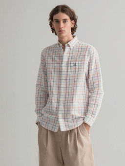 GANT - White Checks Casual Shirt