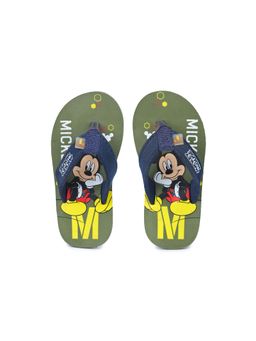 toothless - Disney Mickey Kids Boys Olive Flipflops