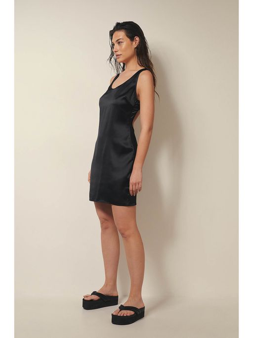 nakd open back mini dress Open Back Mini Dress - Christmas Dresses - Black