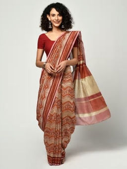 Fabindia - Cotton Silk Printed Sari
