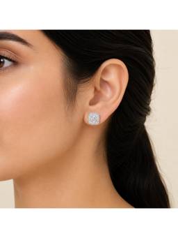 RUHA JEWELS - Radiant Baguette Halo Studs