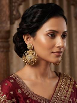 VENI - Red Brass Gold-Plated Earrings
