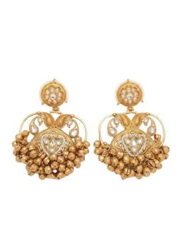 VENI - White Brass Gold-Plated Earrings