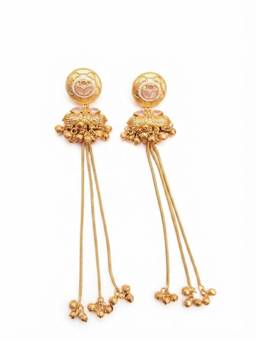 VENI - White Brass Gold-Plated Earrings