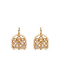 VENI - White Brass Gold-Plated Earrings