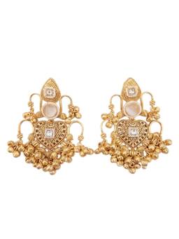 VENI - White Brass Gold-Plated Earrings