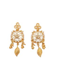 VENI - White Brass Gold-Plated Earrings