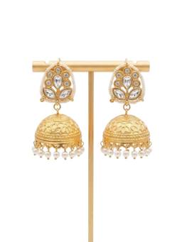 VENI - White Brass Gold-Plated Earrings