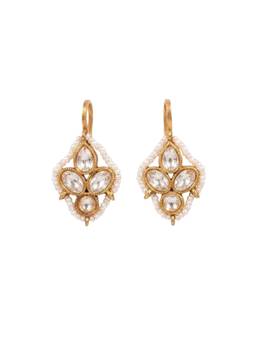 VENI - White Brass Gold-Plated Earrings