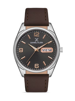 Daniel Klein - Black Color Leather Strap Watch for Men DK.1.13129-6