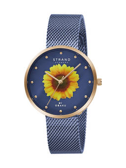 Strand by Obaku - Sunflower Ocean Blue Dial Quartz Watch For Women (S700LXVLML-DS)
