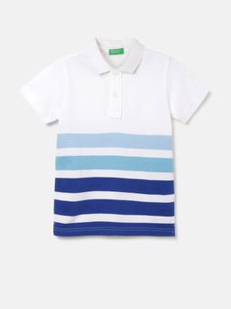 United Colors of Benetton - Regular Fit Polo Neck Striped T-Shirt
