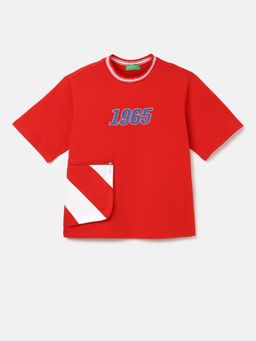 United Colors of Benetton - Boxy Fit Round Neck Printed T-Shirt