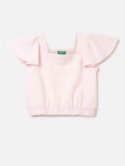 United Colors of Benetton - Regular Fit Square Neck Textured Top
