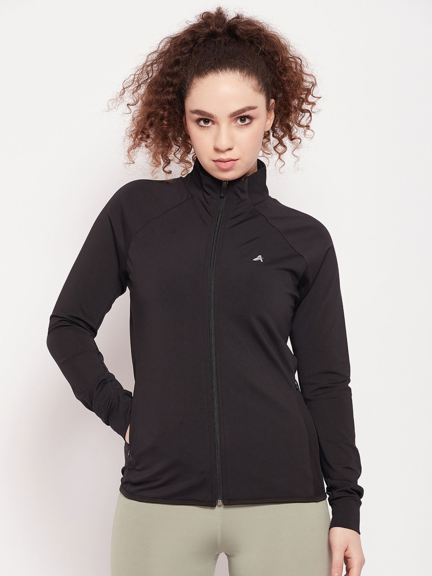 athlisis Women Black Reflective Strip Training Or Gym Sporty Jacket-picture-19