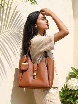 ROCIA - By Regal Brown Women Stylish Day Handbag