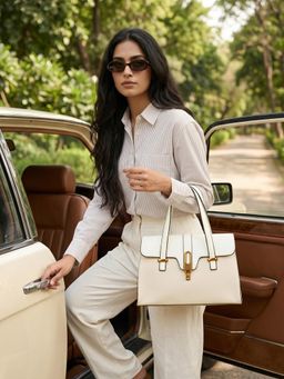 ROCIA - By Regal White Women Classic Smart Day Handbag