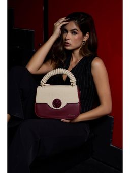 Bagabu - Women Burgundy Handbag With Detachable Strap