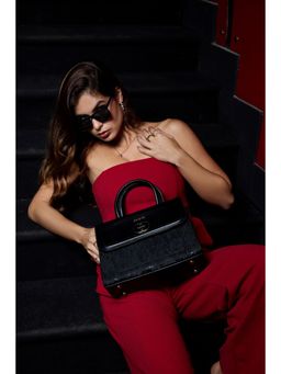 Bagabu - Women Black Handbag With Detachable Strap