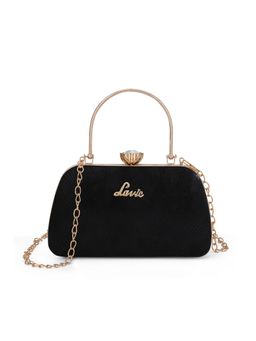 Lavie - Womens Bling Handle Frame Clutch With Detachable Strap - Black (S)
