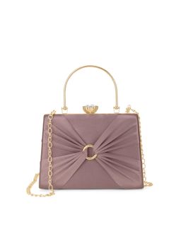 Lavie - Womens Misha Handle Frame Clutch With Detachable Strap - Rose Gold (S)