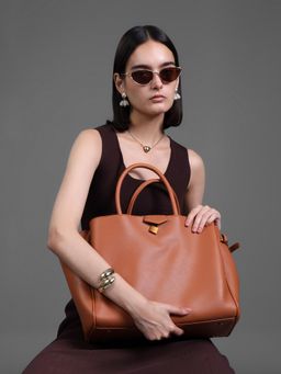 Kazo - Women Kyra Tote Bag - Tan (L)