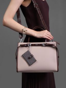 Kazo - Women Evelyn Tote Bag With Detachable Strap - Taupe (M)