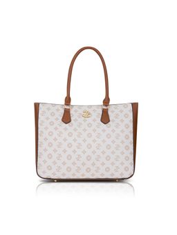Lavie Signature - Pittsburgh Monogram Tote Bag - Beige (L)