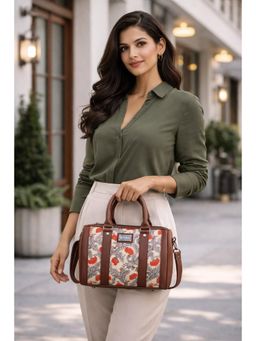 Sibia Bags - Rogan Art Handbag With Detachable Strap - Grey