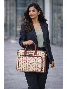Sibia Bags - Madhubani Print Laptop Bag With Detachable Strap