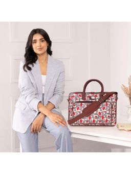 Sibia Bags - Rogan Art Laptop Bag With Detachable Strap - Grey