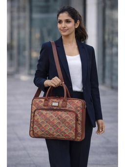 Sibia Bags - Sanganeri Art Laptop Bag With Detachable Strap