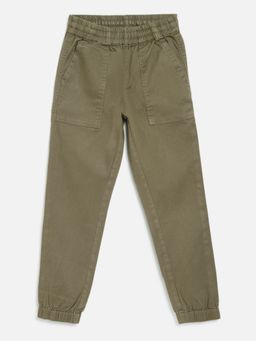 Campana - Boys Cotton Twill Andre Jogger Pants Military Green