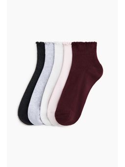 H&M - Women Multi-Color 5-Pack Ankle Socks