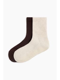 H&M - Women Brown 2-Pack Anti-Slip Sports Socks