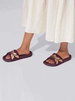 Neeman's - Breather Red Plum Solid Slides