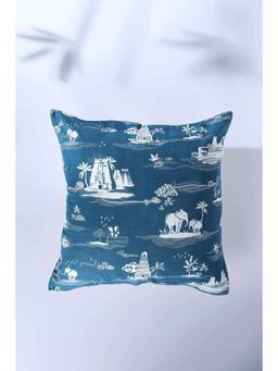 Freedom Tree - Coromandel Floor Cushion Blue (24x24 inches)