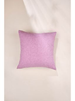 Freedom Tree - Solid Cotton Blend Pink Cushion Cover - 16 X 16 Inches