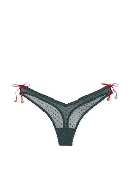 Victoria's Secret - Very Sexy Jingle Bells Mesh Thong Panty - Green