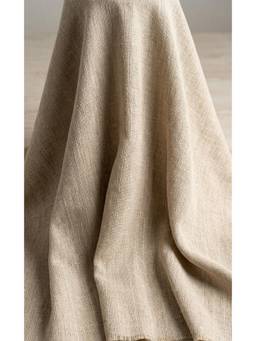 Banka Silk - Beige Classic Plain Weave Pure Linen Dress Material