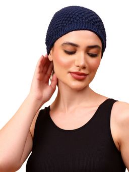 Velvery - Hand-Knitted Navy Blue Merino Wool Headband