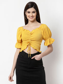 Style Quotient - Yellow Patterned Top