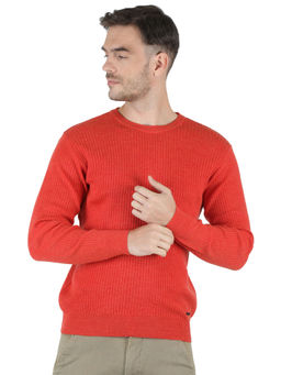 Monte Carlo - Men Orange Wool Pullover