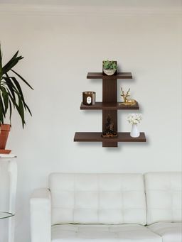 USHA SHRIRAM - Tree Shape Wall Mounted Shelf Wenge