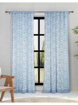 Fabindia - Blue Coromandel Woven Cotton Curtain